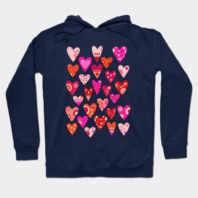 Japandi Hearts Hoodie by NicSquirrell